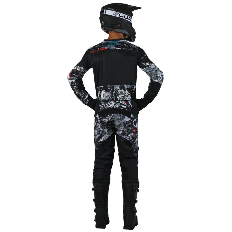 Load image into Gallery viewer, Motocross Jersey 242 O'Neal Element Attack Black / White Motocross Jersey
