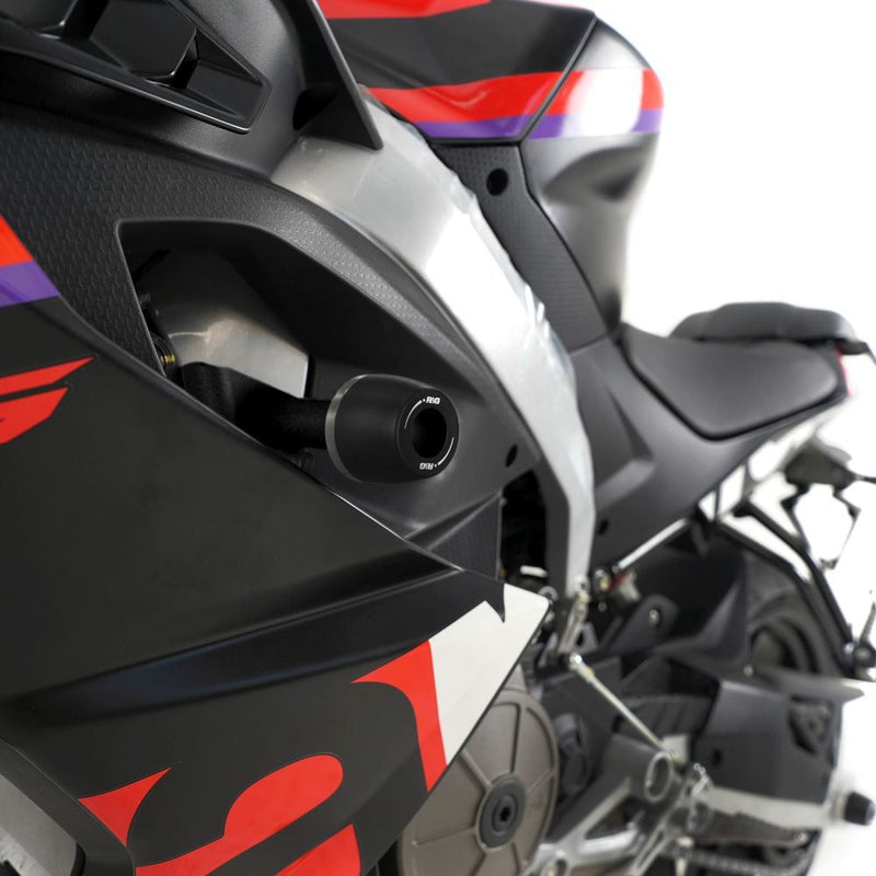 Load image into Gallery viewer, R&G Racing Black Crash Protectors For 2024-2025 Aprilia RS457 CP0575BL