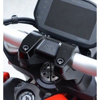 Load image into Gallery viewer, R&G Racing Black Handle Bar Clamp For 2014-2016 Ducati Monster 1200
