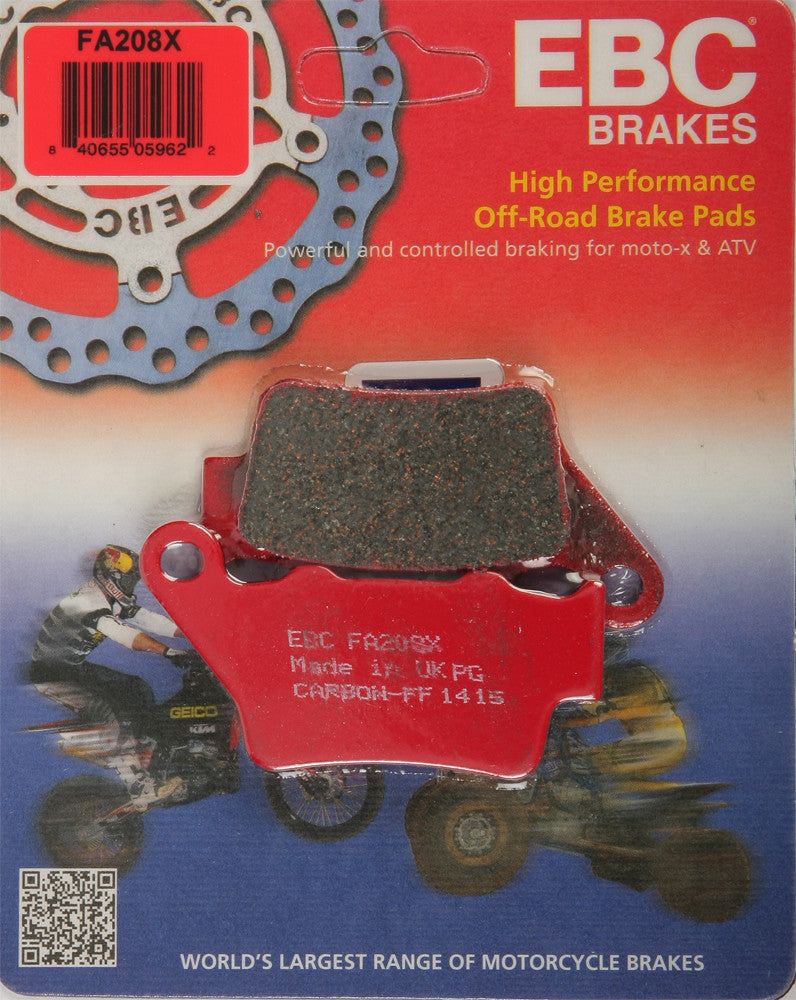 Load image into Gallery viewer, EBC 1 Pair Performance X-Series Carbon Brake Pads MPN FA208X