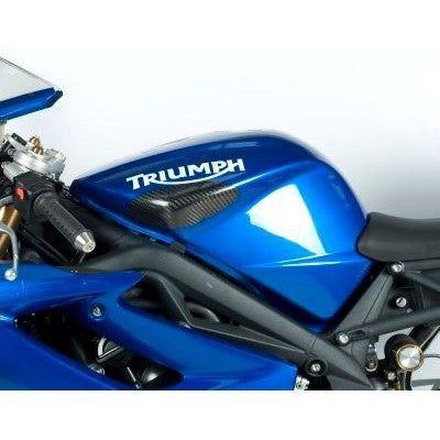 Load image into Gallery viewer, R&G Racing Carbon Fibre Tank Sliders For 2006-2012 Triumph Daytona 675