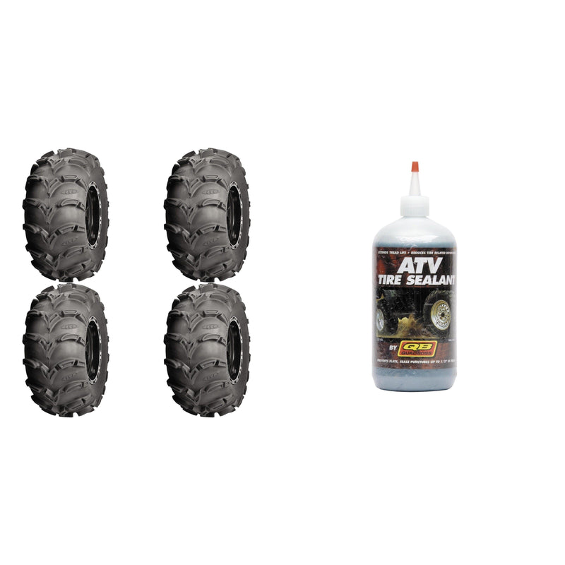 Load image into Gallery viewer, Set of 4 ATV ITP Tires (Mud Lite XL 25x10-12 Front/Rear) with QUADBOSS Sealant