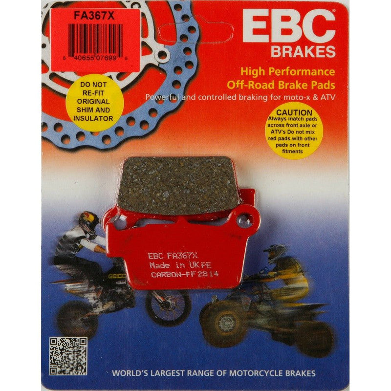 Load image into Gallery viewer, EBC 1 Pair Performance X-Series Carbon Brake Pads MPN FA367X