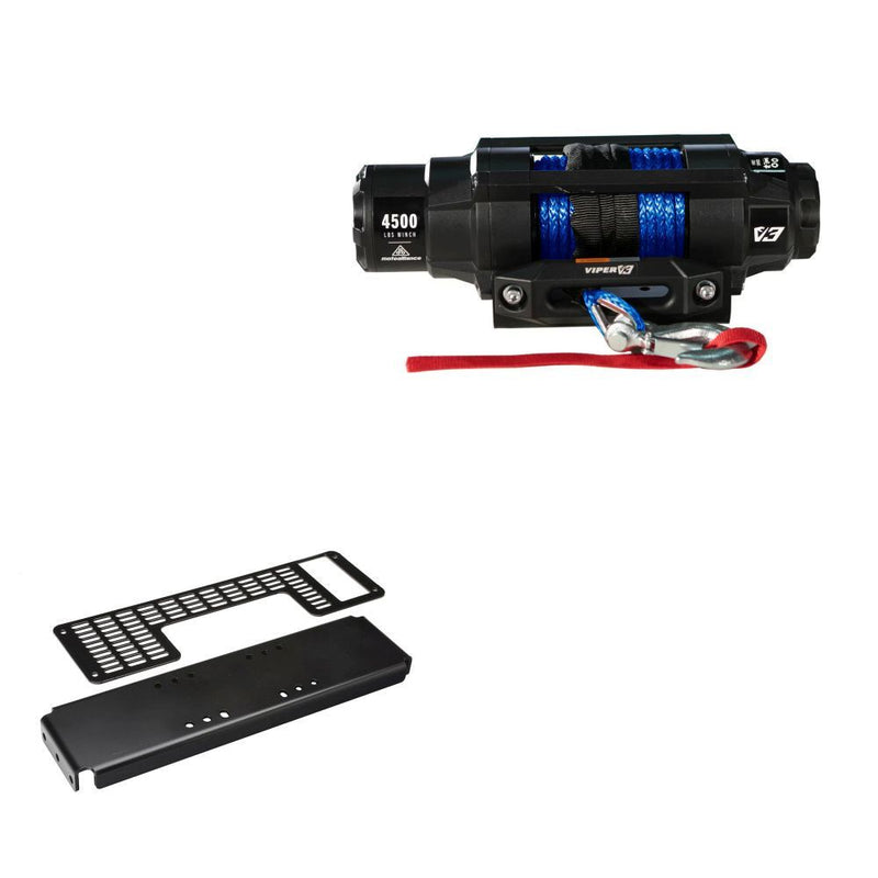Load image into Gallery viewer, Viper 4500lbs V3 Winch Blue Rope With Mount For Polaris Ranger 6x6 2002-2009