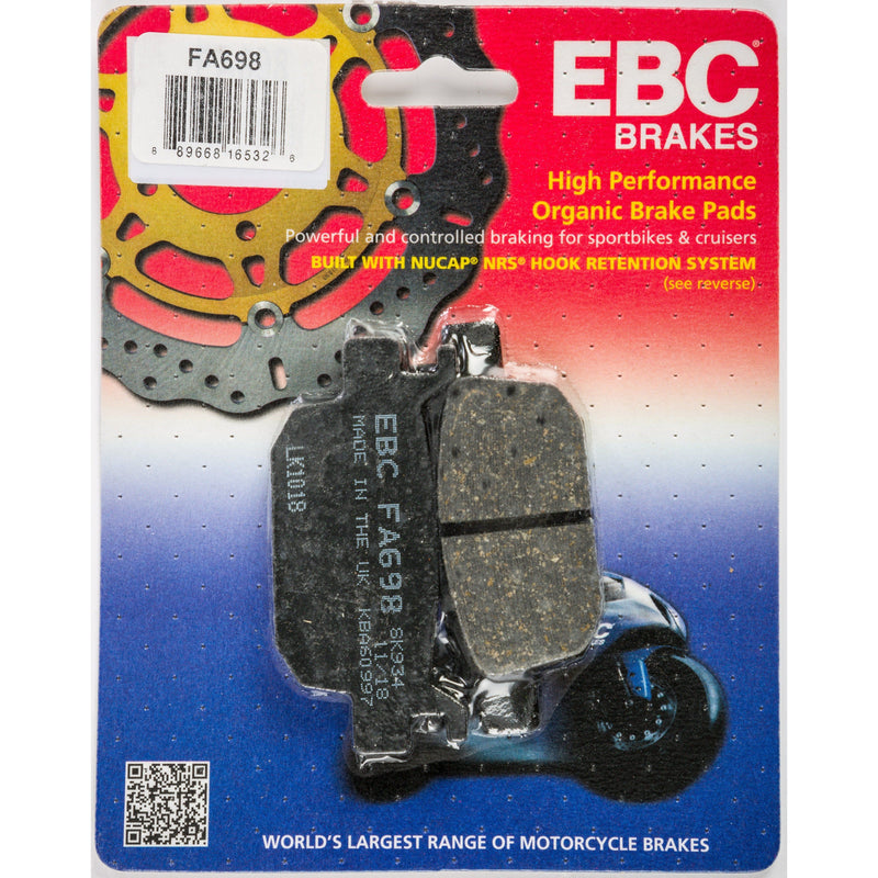 Load image into Gallery viewer, EBC 1 Pair FA Series Organic Replacement Brake Pads MPN FA698