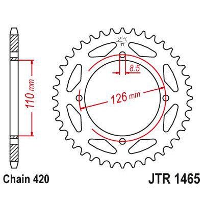 Load image into Gallery viewer, JT Sprockets Rear Steel Sprocket 47 Tooth 47T 420 Chain JTR1465.47
