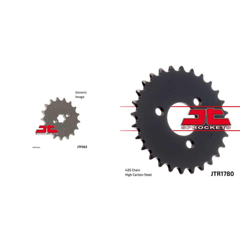 Load image into Gallery viewer, Front and Rear Steel Sprocket Kit for OffRoad KAWASAKI KX50 2003-2006