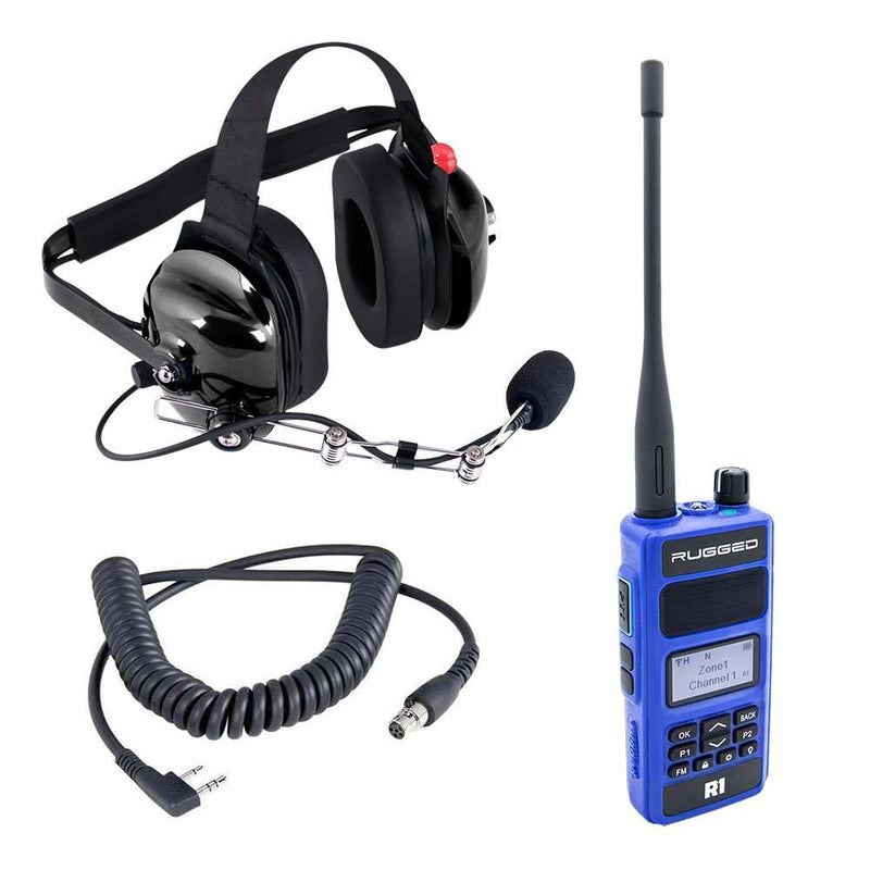 Load image into Gallery viewer, Rugged Radios Crew Chief - H42 Spotter Headset and Rugged Handheld Radio Package