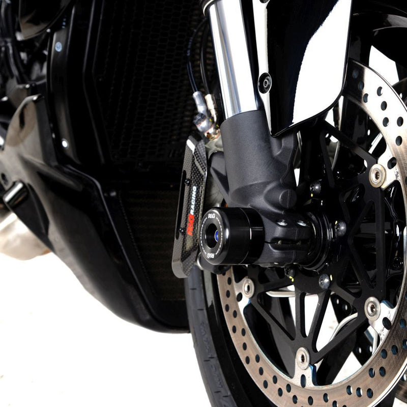 Load image into Gallery viewer, R&G Racing Black Fork Protectors For 2023-2024 Ducati Diavel V4 FP0276BK