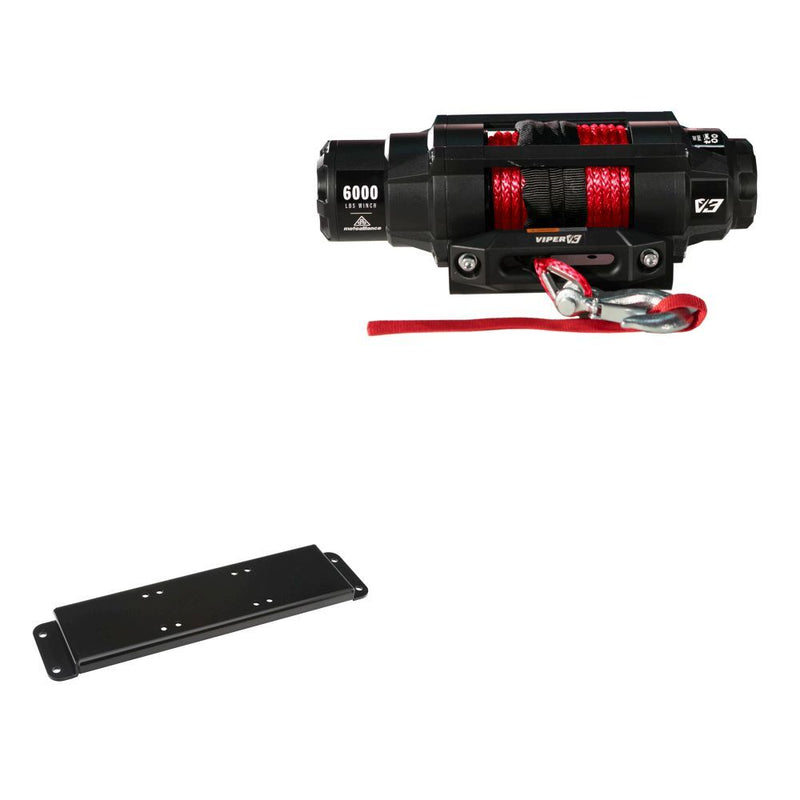 Load image into Gallery viewer, Viper 6000lbs V3 Winch Red Rope With Mount For Polaris Ranger 570 With an Extreme Bumper 2014-2022