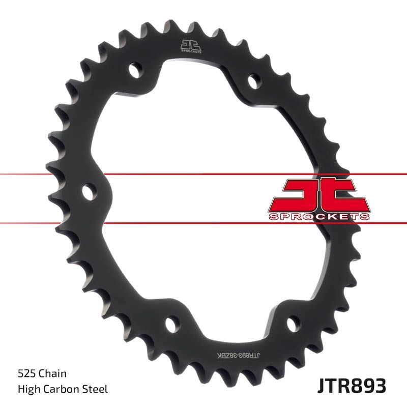Load image into Gallery viewer, JT Sprockets Front Steel Sprocket 38 Tooth 38T 525 Chain JTR893.38zbk