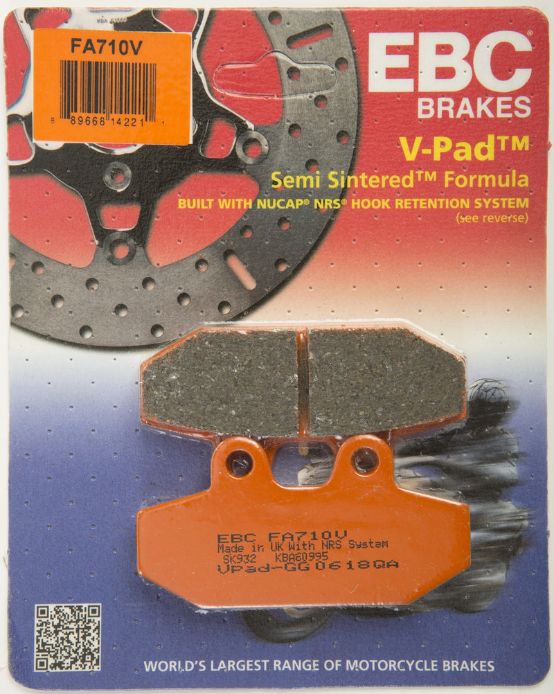 Load image into Gallery viewer, EBC 1 Pair V-Pad Semi-Sintered Touring Brake Pads MPN FA710V