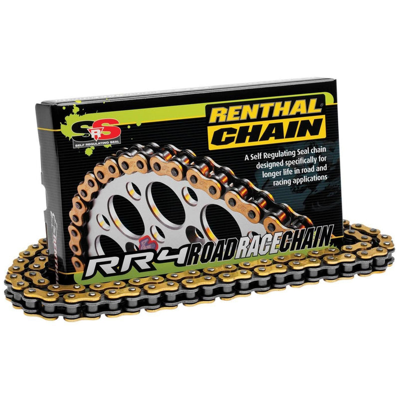 Load image into Gallery viewer, RENTHAL RR4 SRS Road Race Chain 120 Links Gold