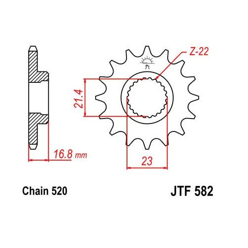 Load image into Gallery viewer, Steel Front Sprocket 16T for Street YAMAHA XJ600S/SC Seca II 1992-1998