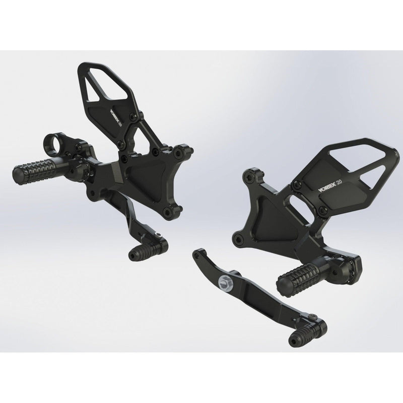 Load image into Gallery viewer, Vortex Racing Adjustable Rear Set Black - RS634K
