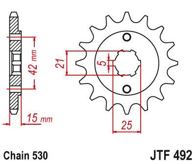 Load image into Gallery viewer, JT Sprockets Front Steel Sprocket 15 Tooth 15T 530 Chain JTF492.15