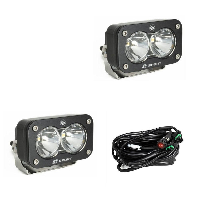 Load image into Gallery viewer, Baja Designs Auxiliary LED Light Pod Pair S2 Sport Series Spot Pattern Clear Lens Universal 547801