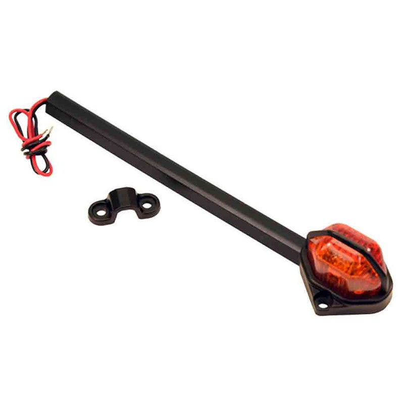 Load image into Gallery viewer, Universal LED Amber/Red Fender-Mount Light with Pigtail Wires