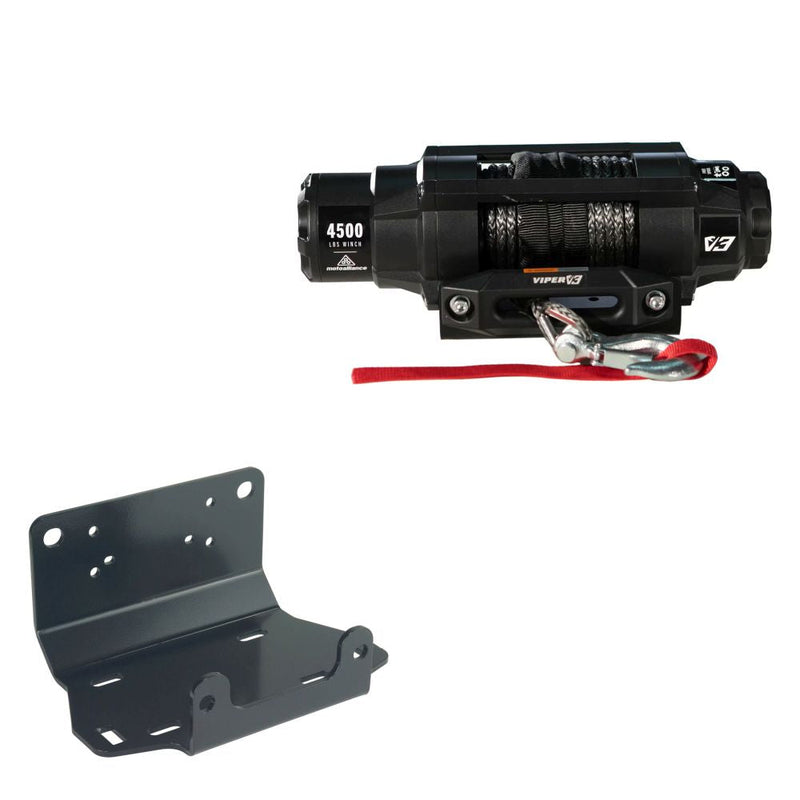 Load image into Gallery viewer, Viper 4500lbs V3 Winch Black Rope With Mount For Yamaha Kodiak 700 2016-2020
