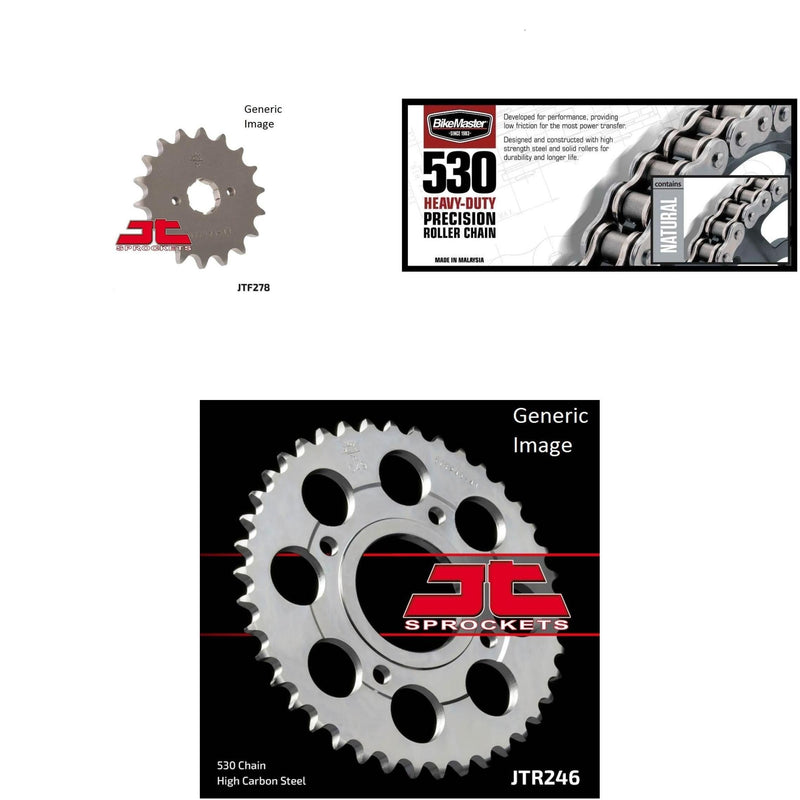 Load image into Gallery viewer, 530H Heavy-Duty Chain Natural, Front & Rear Sprocket Kit HONDA CM450A/C 1982