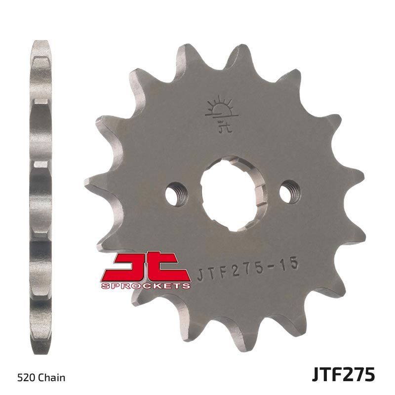 Load image into Gallery viewer, JT Sprockets Front Steel Countershaft Sprocket 15 Tooth 15T 520 Chain JTF275.15