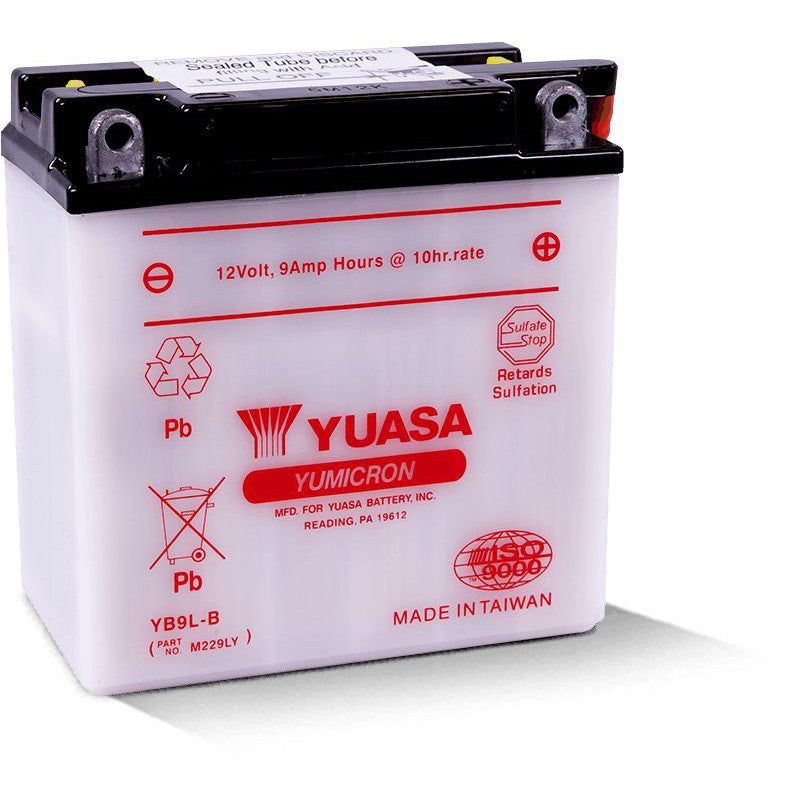 Load image into Gallery viewer, Yuasa Conventional YB9LB 12 Volt Battery YUAM229LY