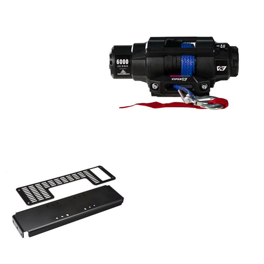 Viper 6000lbs V3 Winch Blue Rope With Mount For Polaris Ranger 6x6 2002-2009