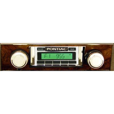 Load image into Gallery viewer, Custom Autosound 1968 Firebird Classic Car Stereo With Burlwood Bezel