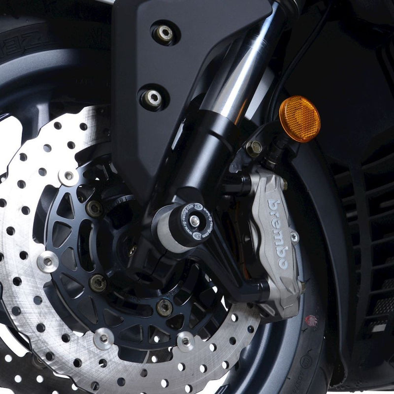 Load image into Gallery viewer, R&G Racing Black Fork Protectors For 2018-2019 Kymco AK 550 FP0230BK