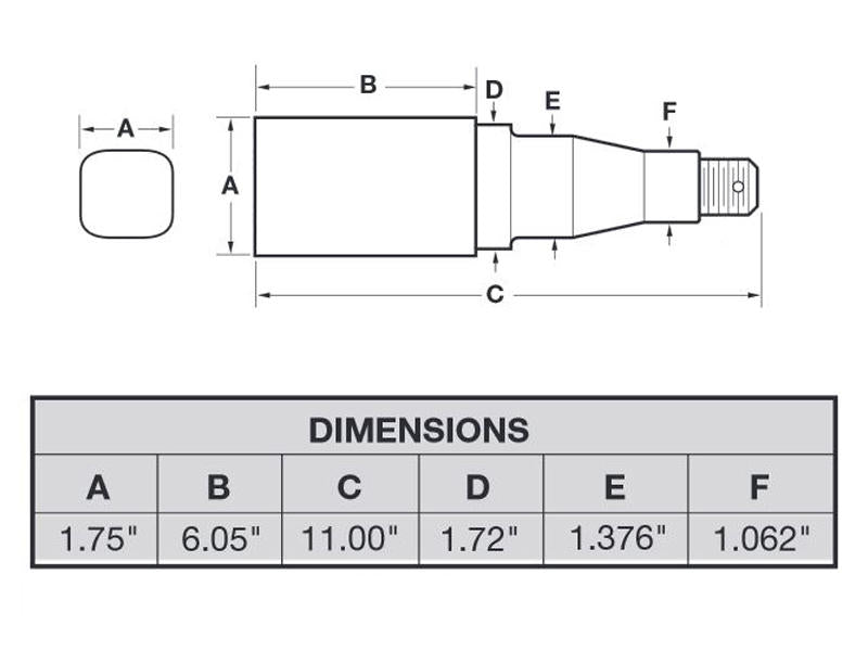 Load image into Gallery viewer, Pair of 5-Bolt on 5 Inch Hub Assembly - Includes (2) Square Stock 1-3/8 Inch To 1-1/16 Inch Tapered Spindles & Bearings