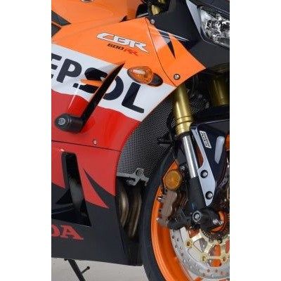 Load image into Gallery viewer, R&G Racing Black Aluminum Radiator Guard For 2013-2016 Honda CBR600RR RAD0146BK