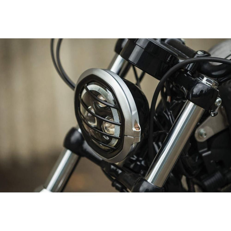 Load image into Gallery viewer, Kuryakyn Dillinger Headlight Trim Silver 5-3/4"