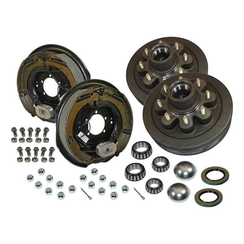 Load image into Gallery viewer, 8-Bolt on 6-1/2 Inch Bolt Circle - 12 Inch Hub/Drum With Electric Brake Assembly - Pair