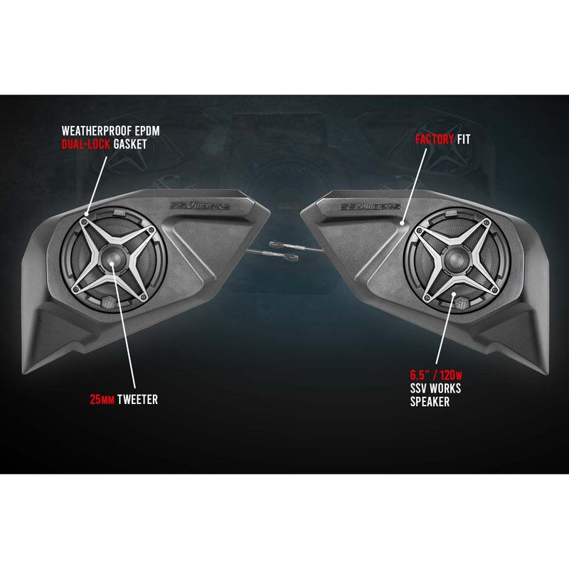Load image into Gallery viewer, SSV Works Rear Door 6.5" Add On Kicker Speaker Pods For Polaris RZR Pro 2020-2022