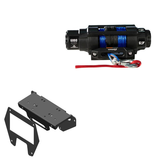 Viper 6000lbs V3 Winch Blue Rope With Mount For Polaris RZR PRO XP 4 2020-2022