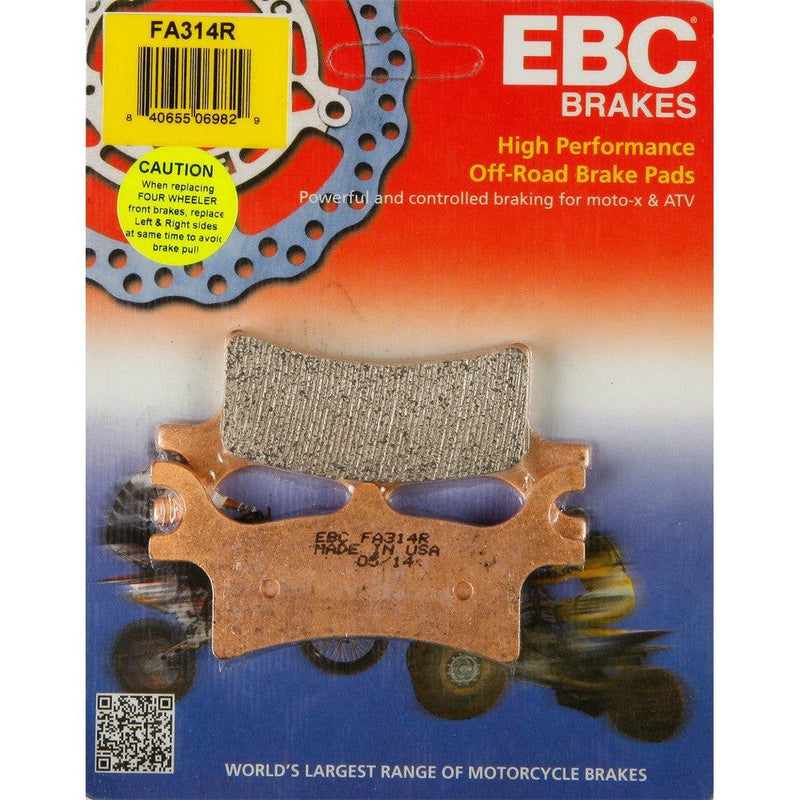 Load image into Gallery viewer, EBC 1 Pair Sintered R Series Heavy-Duty Brake Pads MPN FA314R
