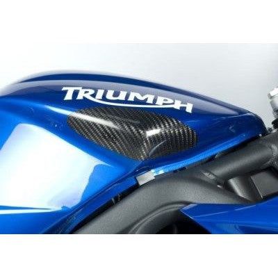 Load image into Gallery viewer, R&G Racing Carbon Fibre Tank Sliders For 2006-2012 Triumph Daytona 675