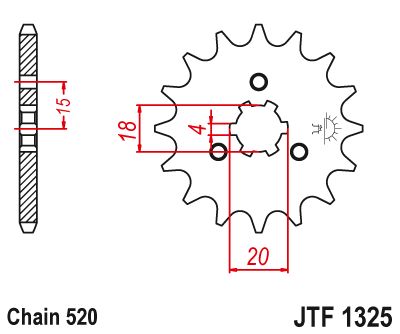 Load image into Gallery viewer, JT Sprockets Front Steel Countershaft Sprocket 12 Tooth 12T 520 Chain