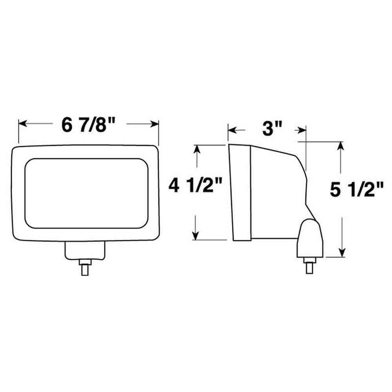 Load image into Gallery viewer, Peterson, Incandescent Tractor/Work Light - Rectangular Flood Beam - 6.875" x 4.5"