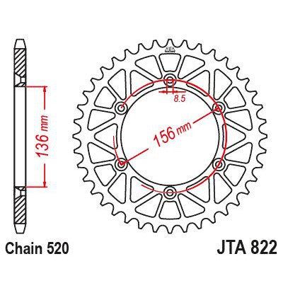 Load image into Gallery viewer, JT Sprockets Rear Racelite Aluminum Race Sprocket Black 51 Tooth 51T 520 Chain