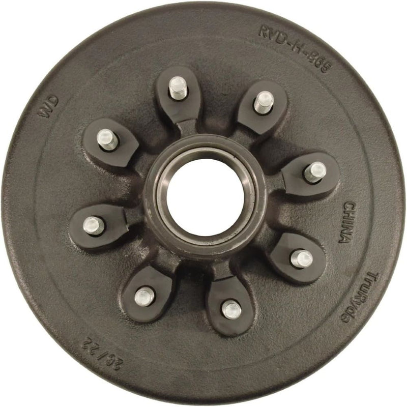 Load image into Gallery viewer, 8-Bolt on 6-1/2 Inch Bolt Circle - 12 Inch Hub/Drum With Electric Brake Assembly - Drivers Side