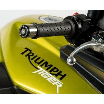 Load image into Gallery viewer, R&G Racing Black Bar End Sliders For 2011-2013 Triumph Tiger 800 BE0053BK