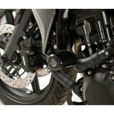 Load image into Gallery viewer, R&G Racing Black Aero Style Crash Protectors For 2011-2018 Honda CBF1000 ABS