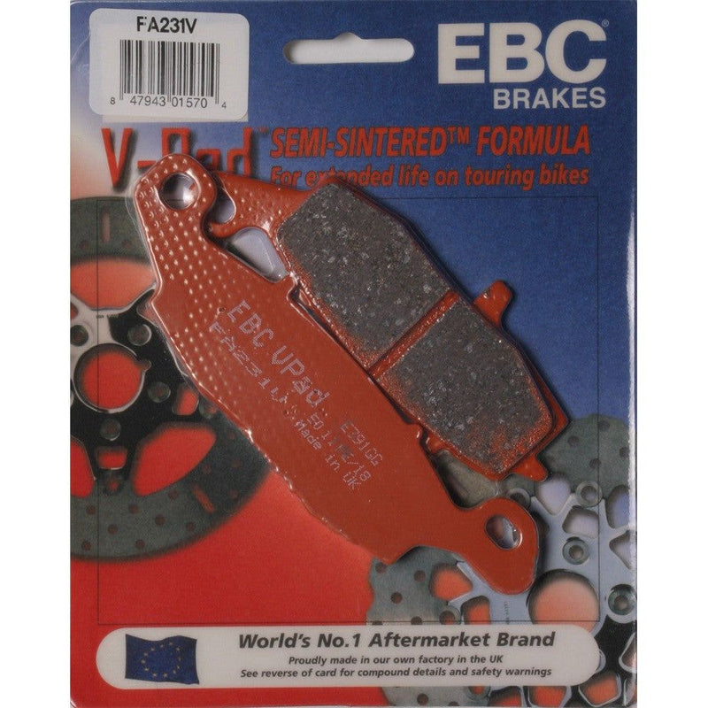 Load image into Gallery viewer, EBC 1 Pair V-Pad Semi-Sintered Touring Brake Pads MPN FA231V