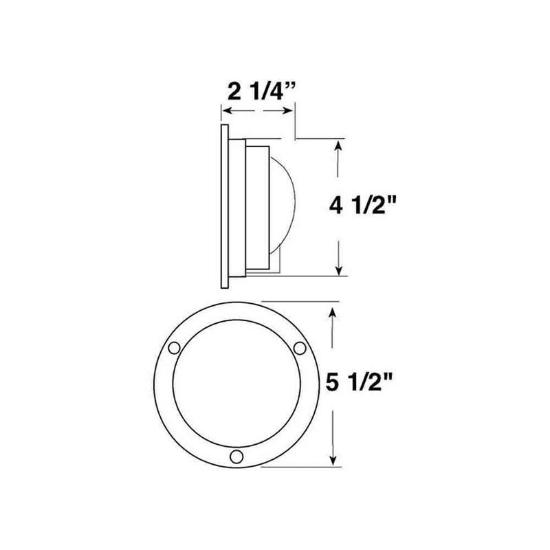 Load image into Gallery viewer, 4 Inch Round Flush-Mount Red Tail Light