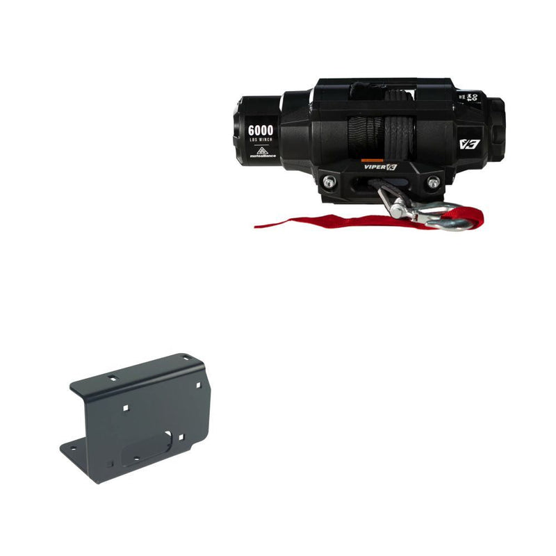 Load image into Gallery viewer, Viper 6000lbs V3 Winch Black Rope With Mount For Kawasaki Prairie 650 2001-2003
