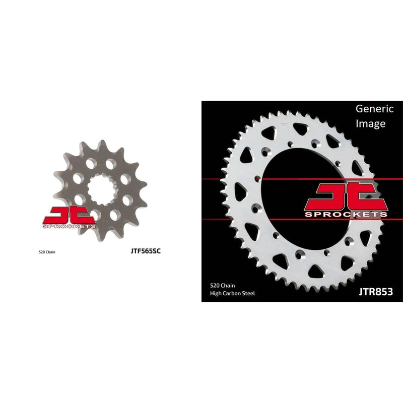 Load image into Gallery viewer, JT SPROCKETS Front and Rear Steel Sprocket Kit for OffRoad YAMAHA YZ400 1976