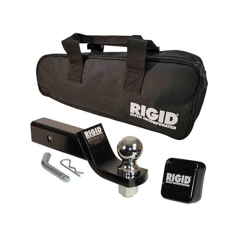 Load image into Gallery viewer, Rigid Hitch 2 5/16" Hitch Ball & Ball Mount Assembly with Storage Bag for 2" Receivers - 2" Drop - 8" Length