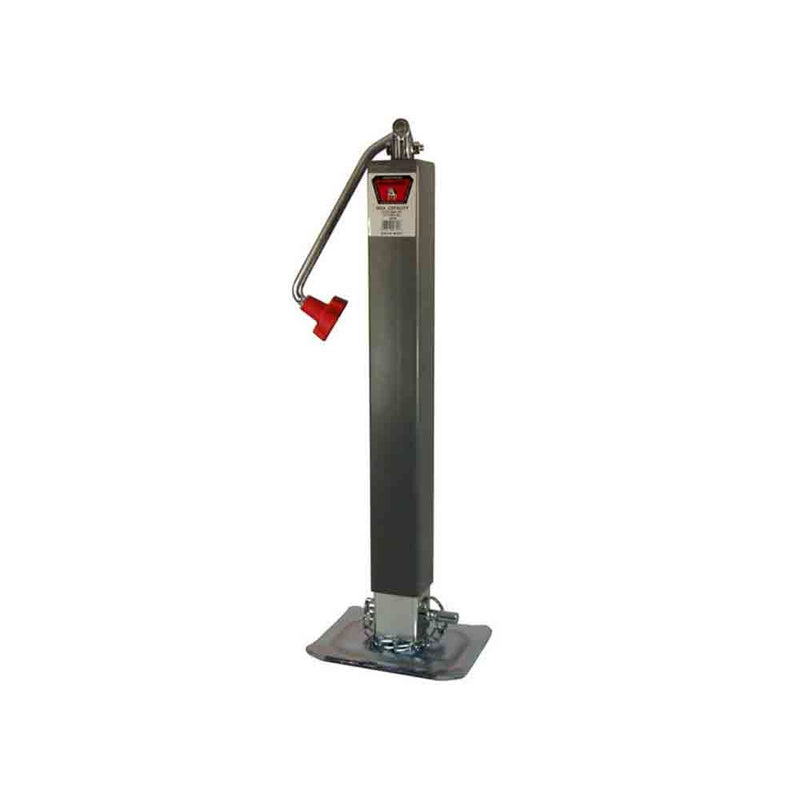 Load image into Gallery viewer, Bulldog Square Trailer Jack, No Mount, 8,000 lbs. Support Capacity, Top Wind, Weld-On, 15 in. Travel