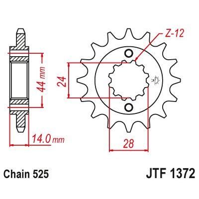 Load image into Gallery viewer, JT Sprockets Front Steel Countershaft Sprocket 17 Tooth 17T 525 Chain